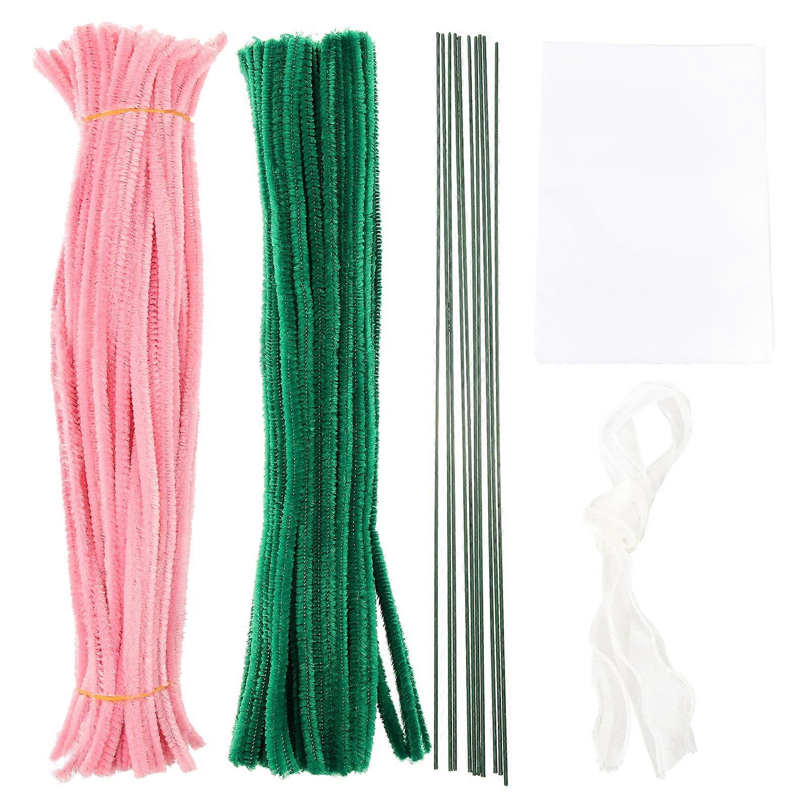 1 Set Crafting Bouquet Chenille Stems Flower Craft DIY Making Sticks Crafting Bendable Wire