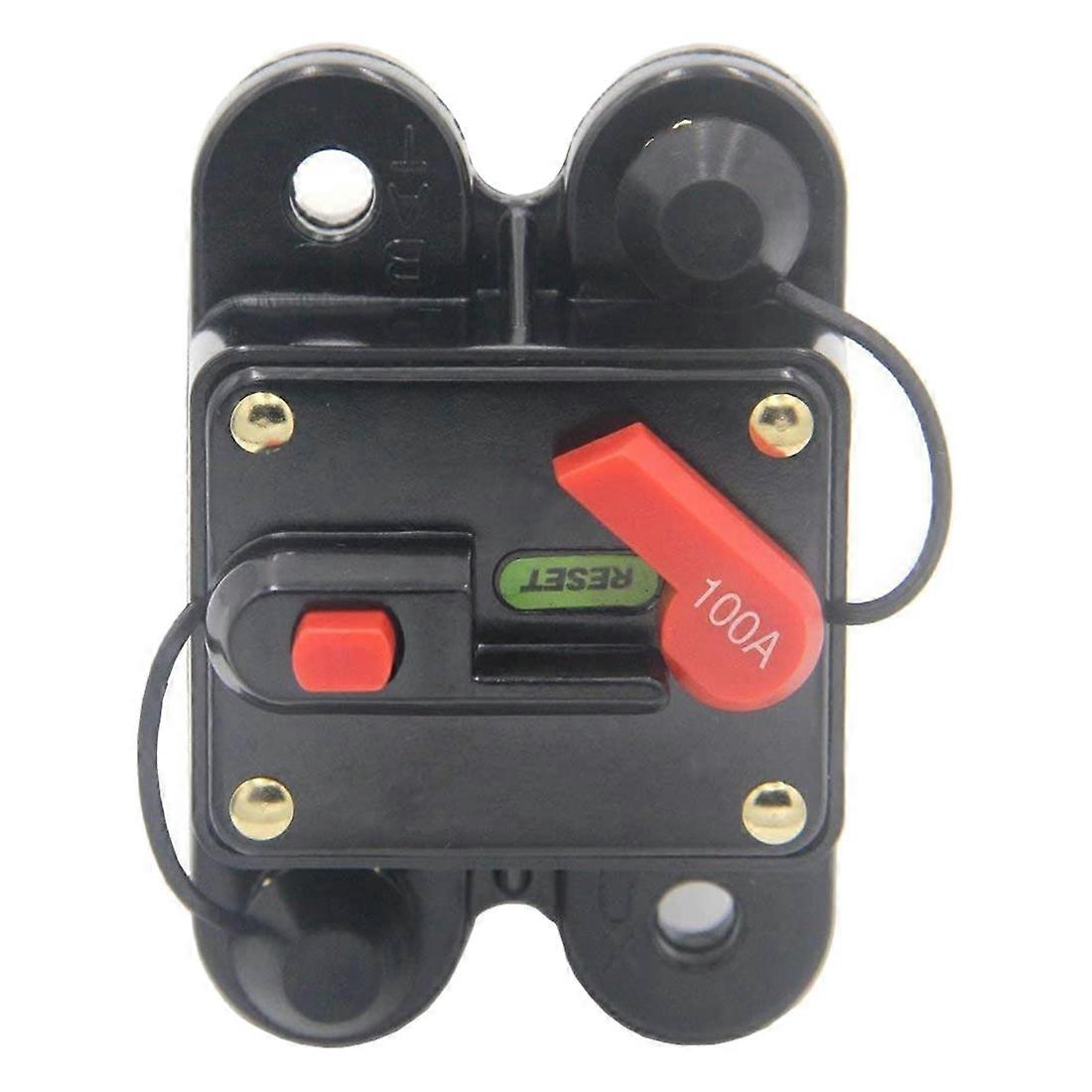 Circuit Breaker 100A with Menual Reset Home Solar System for Car Audio and Amps Protection 12V-24V DC Reset Inverter