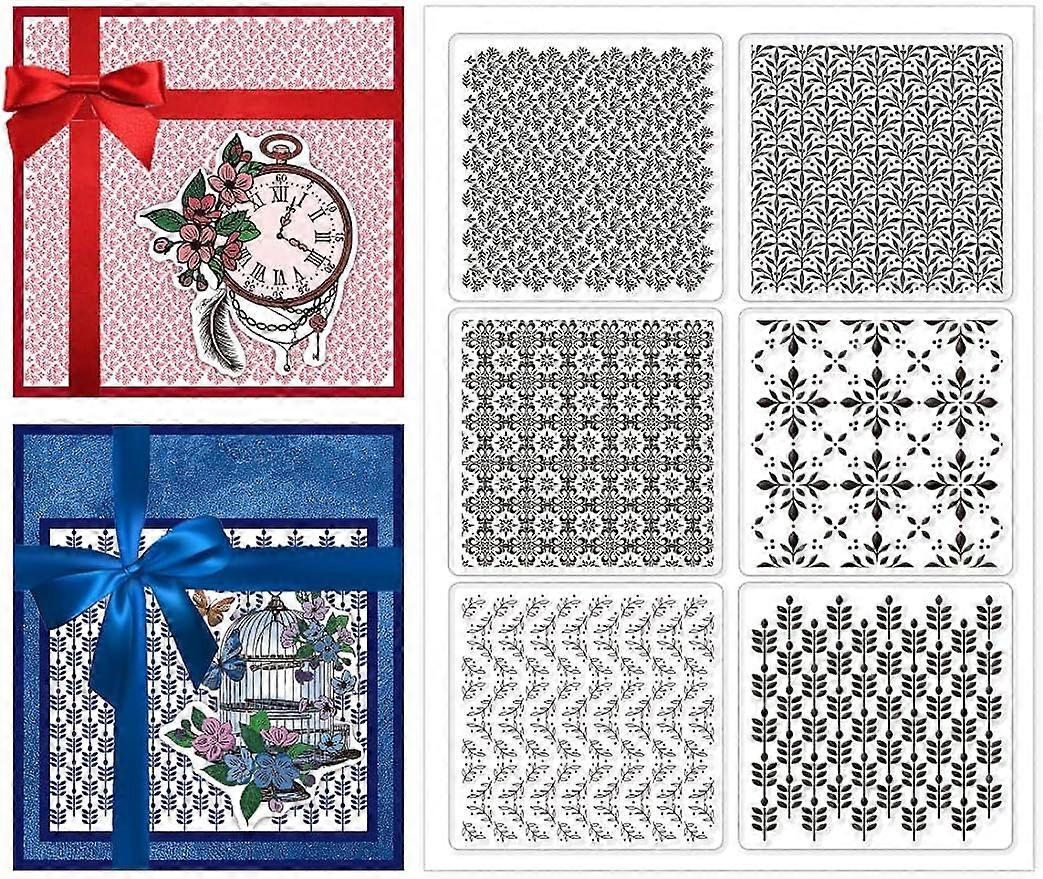 1Sheet Pattern Background Silicone Clear Stamp Seals