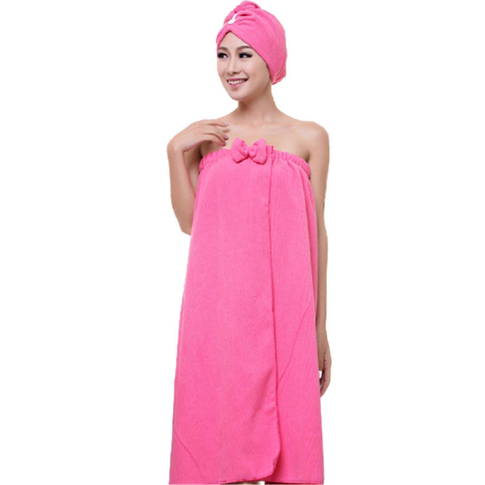 Women Bath Wrap Towel Lightweight Cute Wearable Loungewear Bathrobe Bath Skirt For Shower
