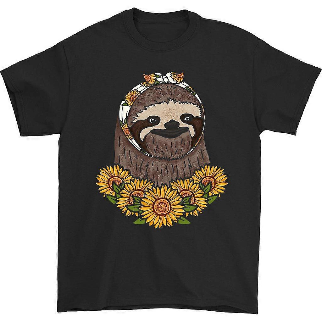 Cute Sloth With Sunflowers T-shirt