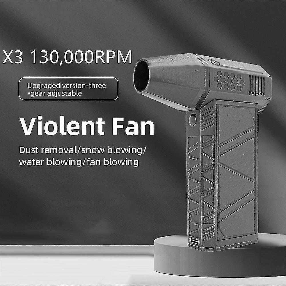 محرك رائع قابل للتعديل بدون فرش 130،000 دورة في الدقيقة الجيل الثالث X3 منفاخ عنيف ميني توربو جيت مروحة الرياح سرعة الرياح 52 م / ث مروحة مجاري الهواء الصناعية