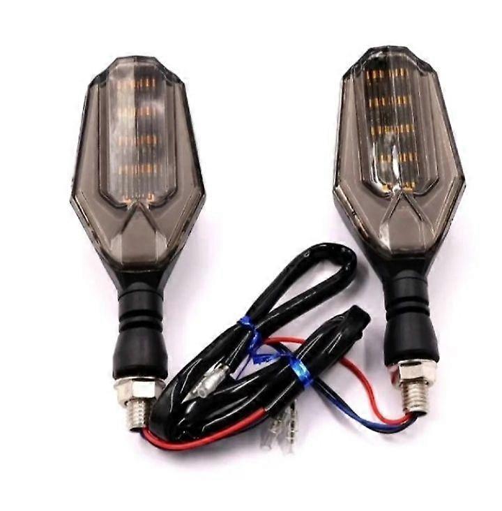 Bick Led Indicators 2 pieces With Red DRL flexible Rubber for Universal Bicks
