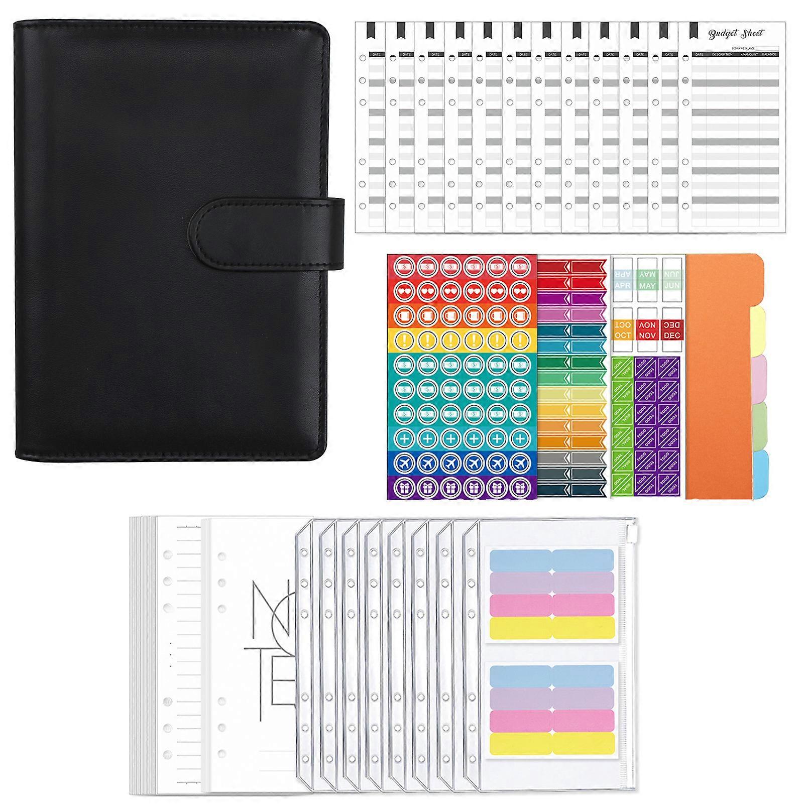 A6 Binder Budget Book Wareproof and Dustproof for Stamps Postcards Credit Cards