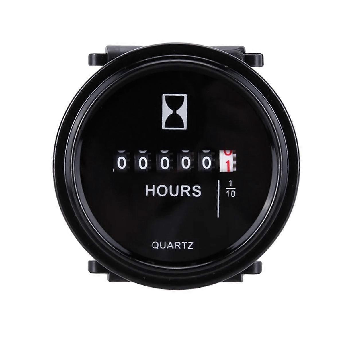 DC 12/24/36V Digital Timer Quartz Timer for Marine Engine 2 Inch Waterproof Gauge Motorcycle Car Tr