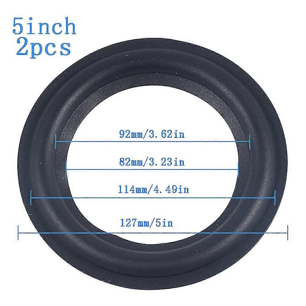 2pcs/set Foam Ring Rubber Speaker Luidspreker Luidspreker Surround Repair Z