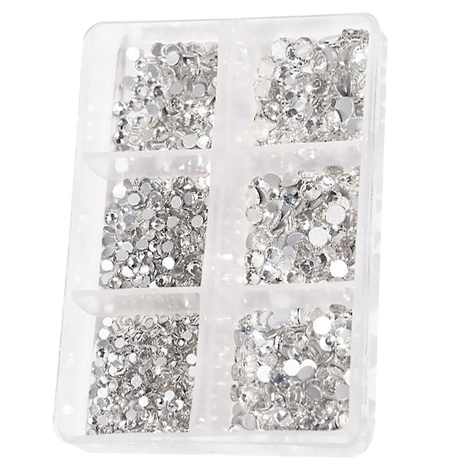 Neuer Champagner 6 Nagelschmuck mit Diamant Nagel Nagel Flach Gemischte Farbe