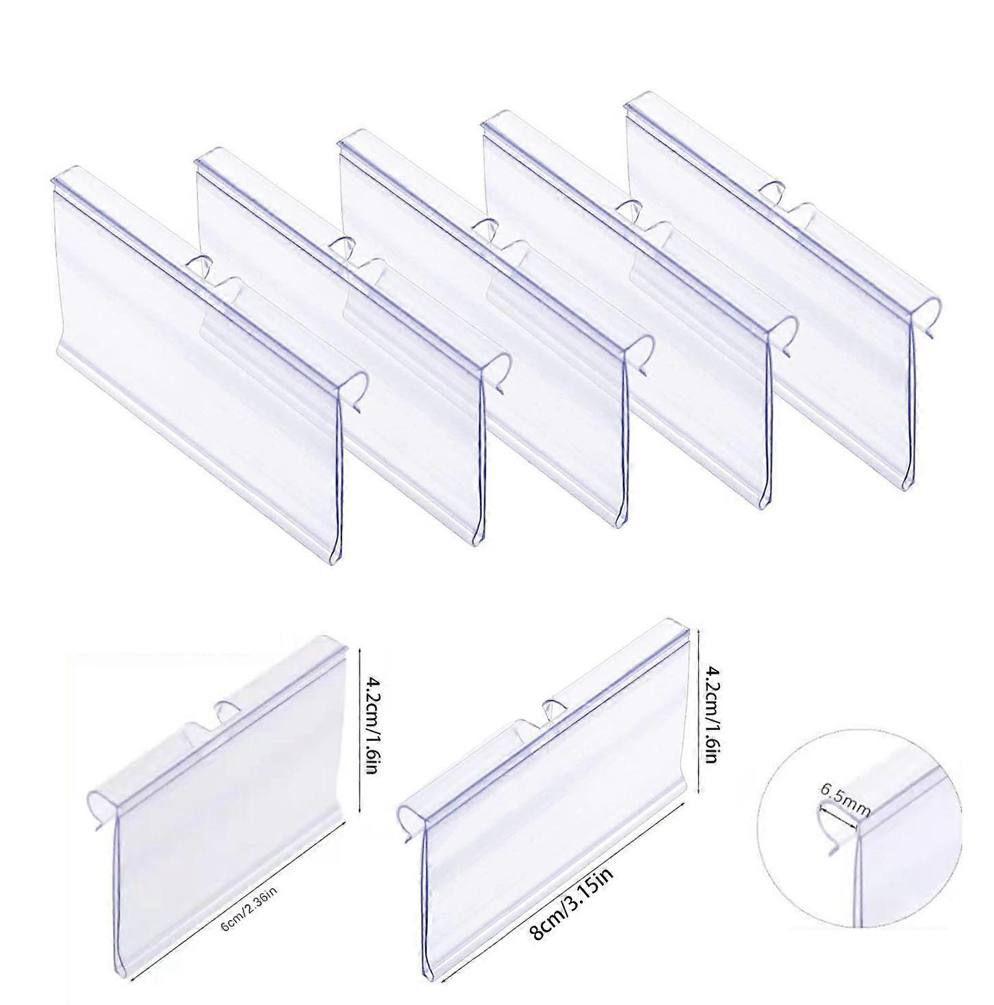 20Pcs Mini Acrylic Sign Display Holder, Price Name Card Tag Label Shop Stand, Price Label Holder Used in Supermarket Hotel (80*42mm)