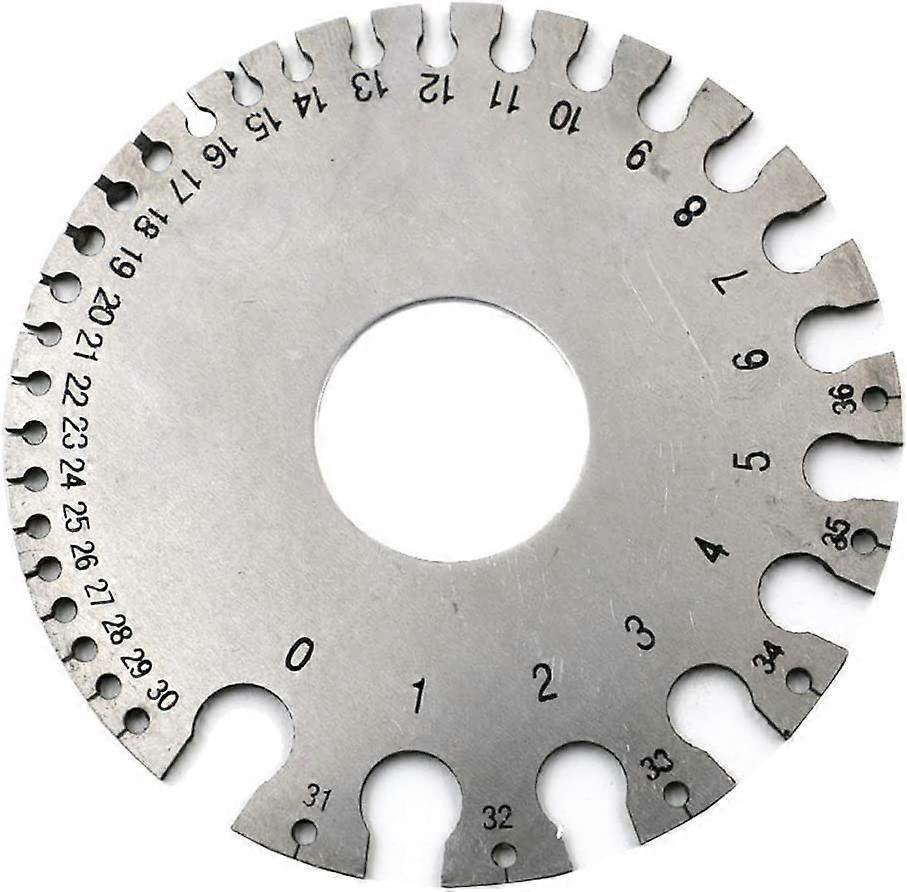 Stainless Steel Round Cable Sheet with 2 Sides for Measuring Wire Thickness Wire Thickness Tool Diameter Gauge Measuring Tool Both Standard and Metric
