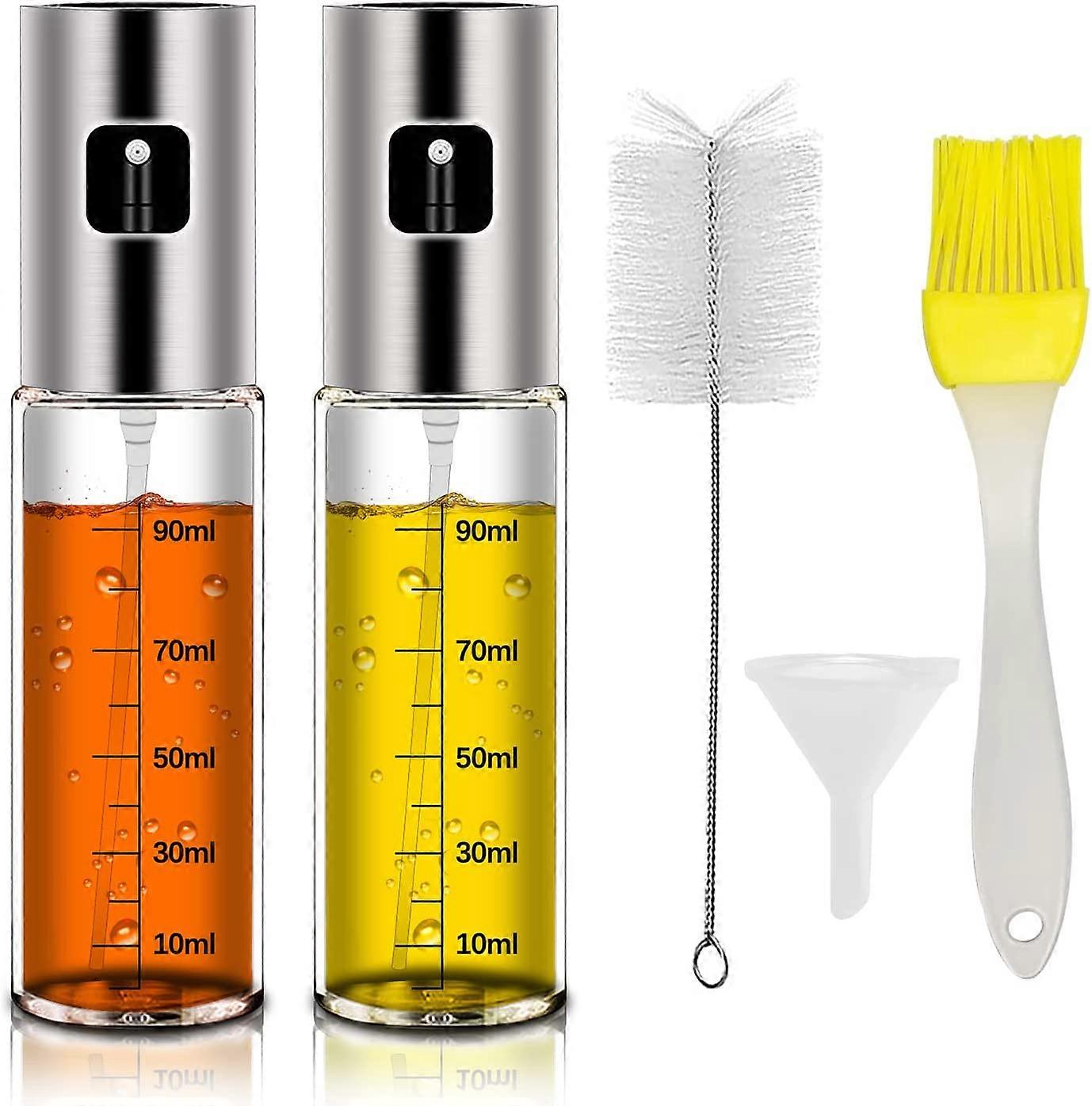 2Pcs Olive Oil Sprayer, with Scale (100ML)