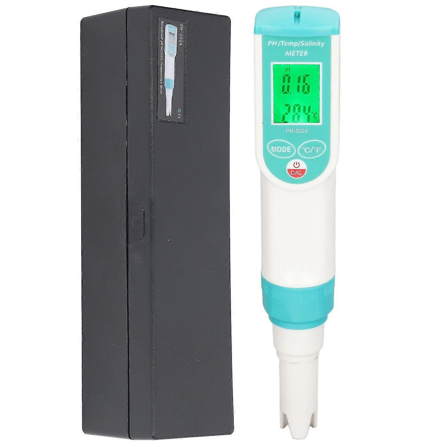 PH Salinity Temperature Tester High Accuracy IP65 Waterproof Portable Digital Water Quality Meter co