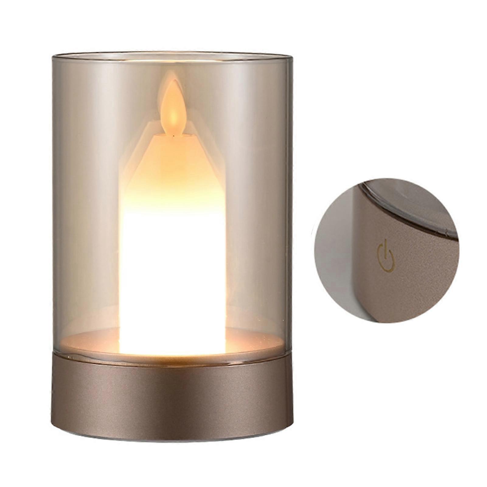 LED Night Light with Gesture Control Soft Glow Flicker Free Motion Sensor Technology Bedside Lamp Simulation Candle Decor