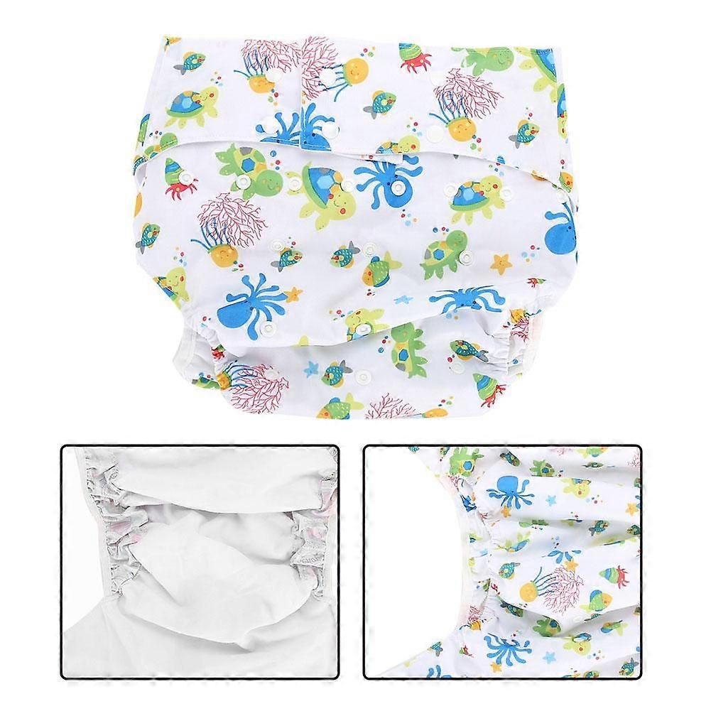 Reusable Adult Cloth Diaper Washable Breathable Adjustable Pocket Diaper Octopus Tortoise
