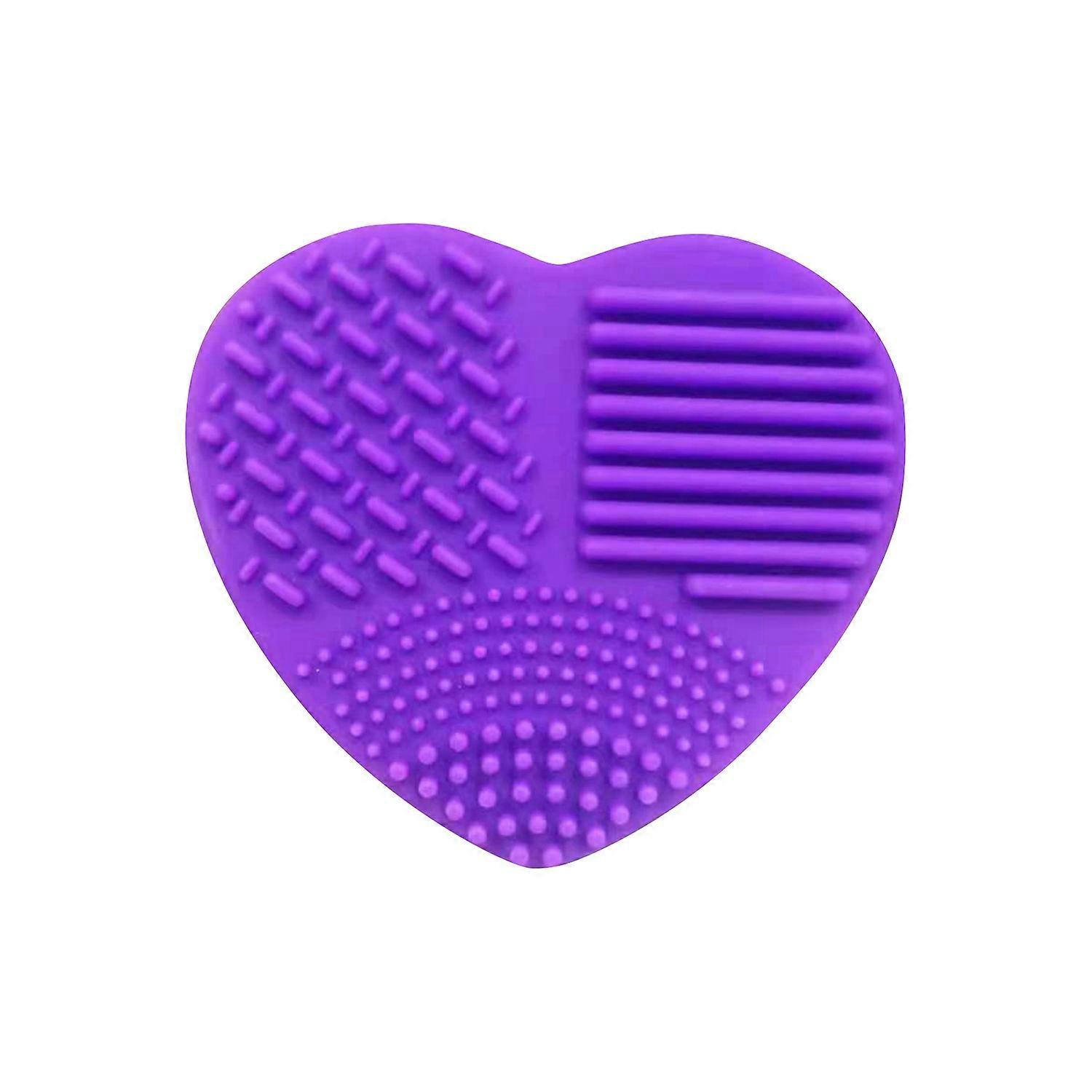 Multifunctional Makeup Brush Cleaning Pad in Purple Silicone