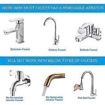 Pull-Out Faucet Sprayer Head - G1/2 Kitchen & Bathroom Spray Nozzle, 2 Spray Modes, Silver ABS Finish
