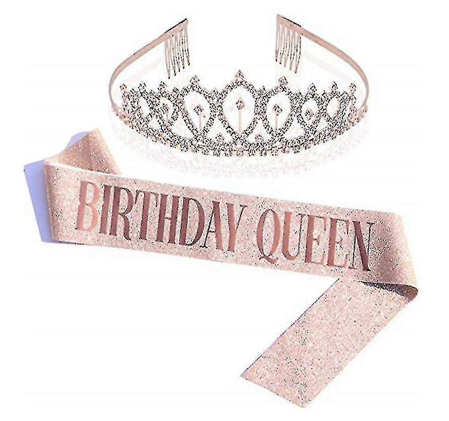 Fødselsdag Dronningebælte og Rhinestone Crown