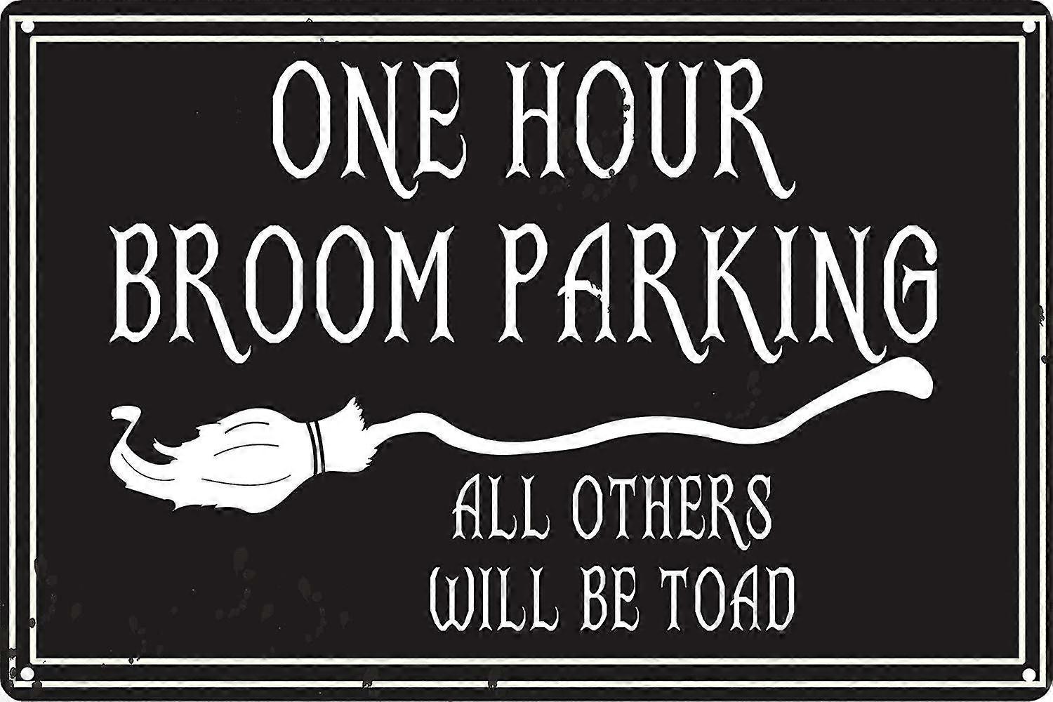 Uma hora de estacionamento vassoura 8x12 polegadas OU 12x16 polegadas Tin Sign Mode 3358