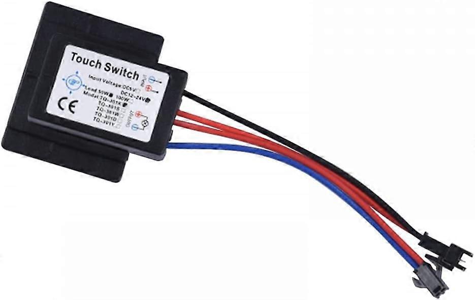 Self-Locking Touch Switch Controller, DC 12V 24V LED Dimming Controls Touch Sensor Dimmer Switch Glass Sensing Module for Washroom/Bedroom Mirror