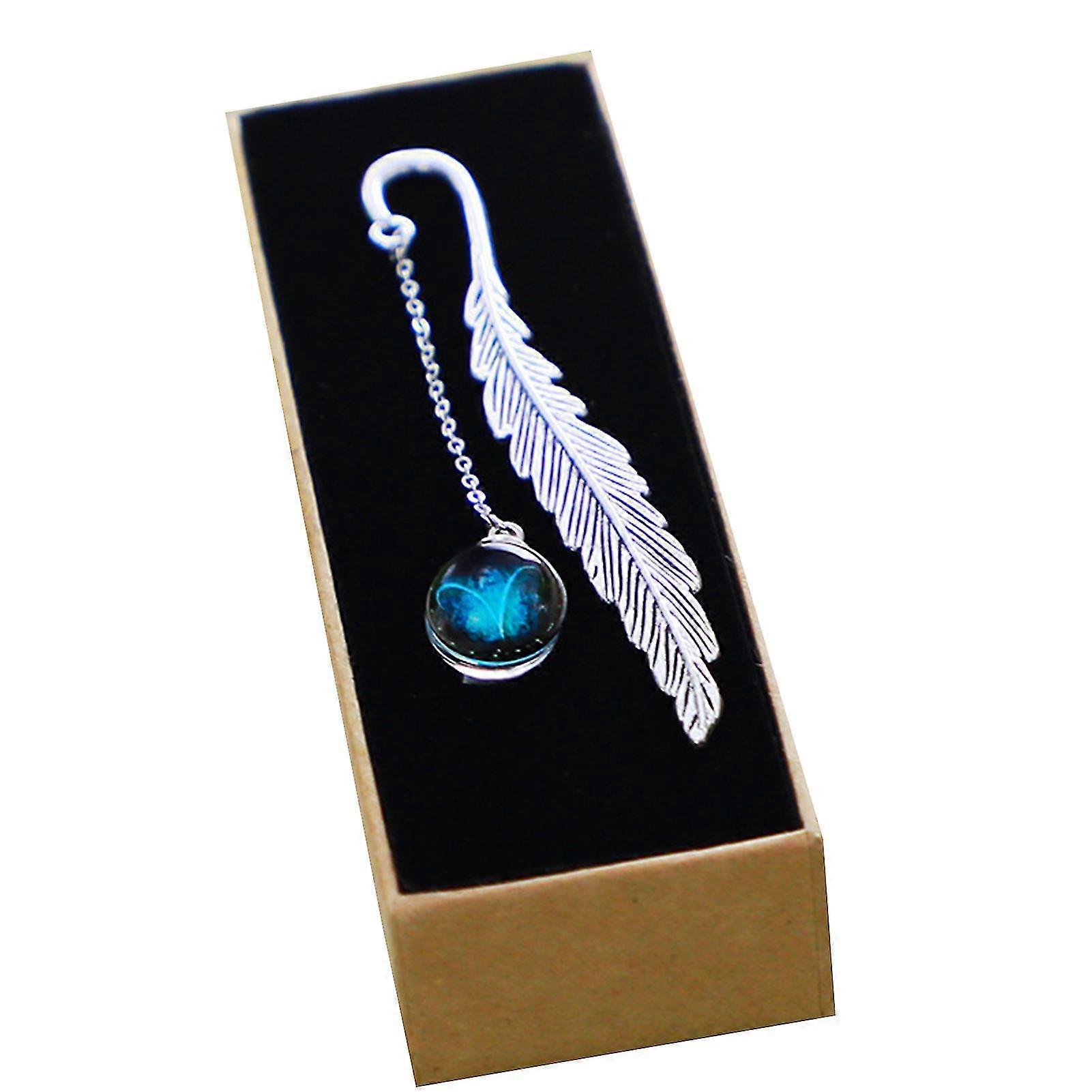 Birthday  S Metal Feather Bookmark Luminous Pendant Is Practical Creatives