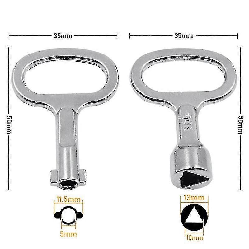 2 Triangular Power Cabinet Keys