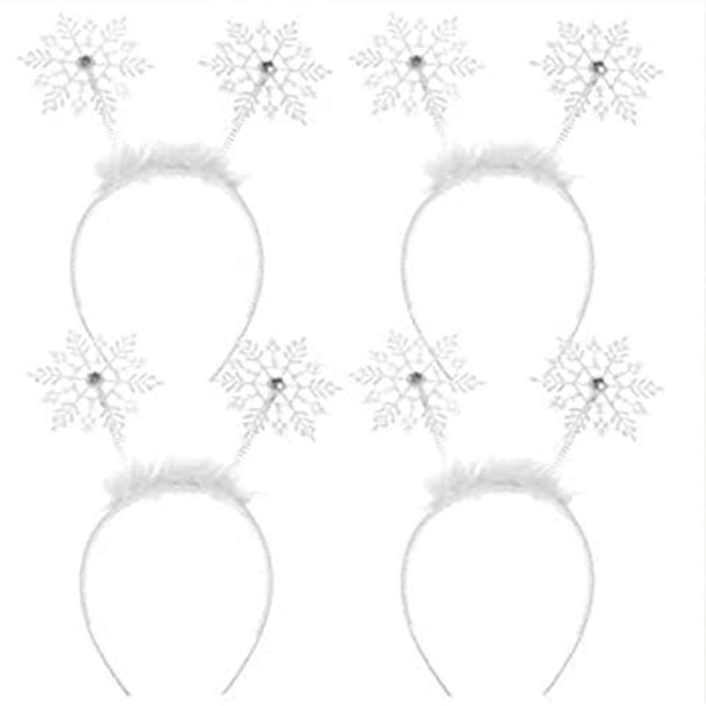 4stk julepyntebånd - søde snefnughårbøjler til børn