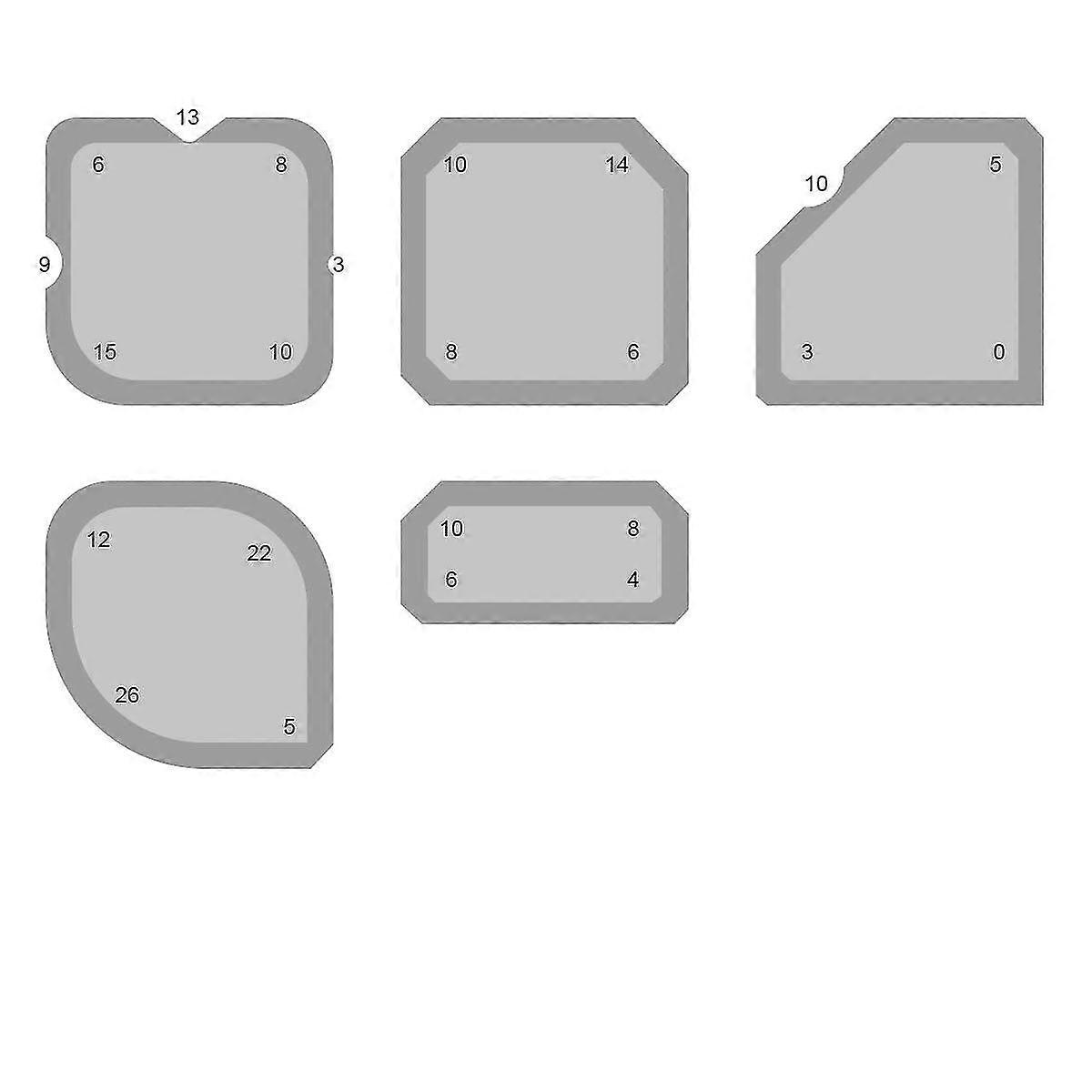 Set Of 5 Silicone Joint Smoothers Joint Removers Caulking Tools Silicone And Acrylic Joint Smoothing Instruments Joint Scraper Set For Silicone Joint