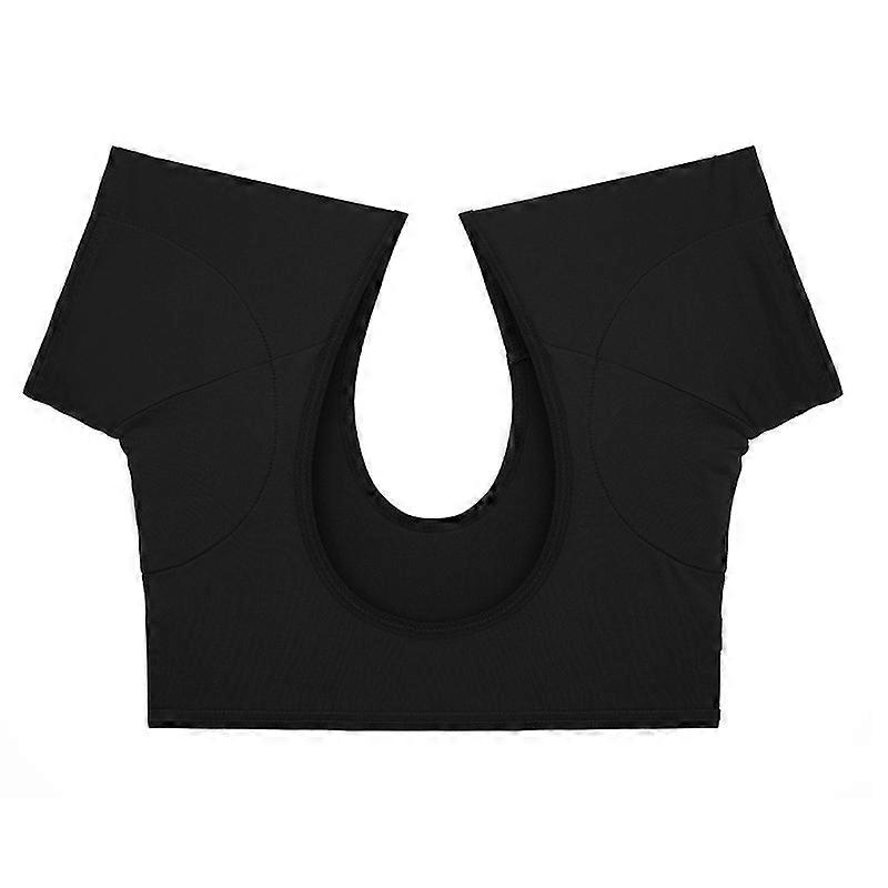 Sweat Vest Vest Underwear Vest Reusable Underarm Armpit Sweat Pads Shields Washable Sweat Shield Vest for Women Black Size L