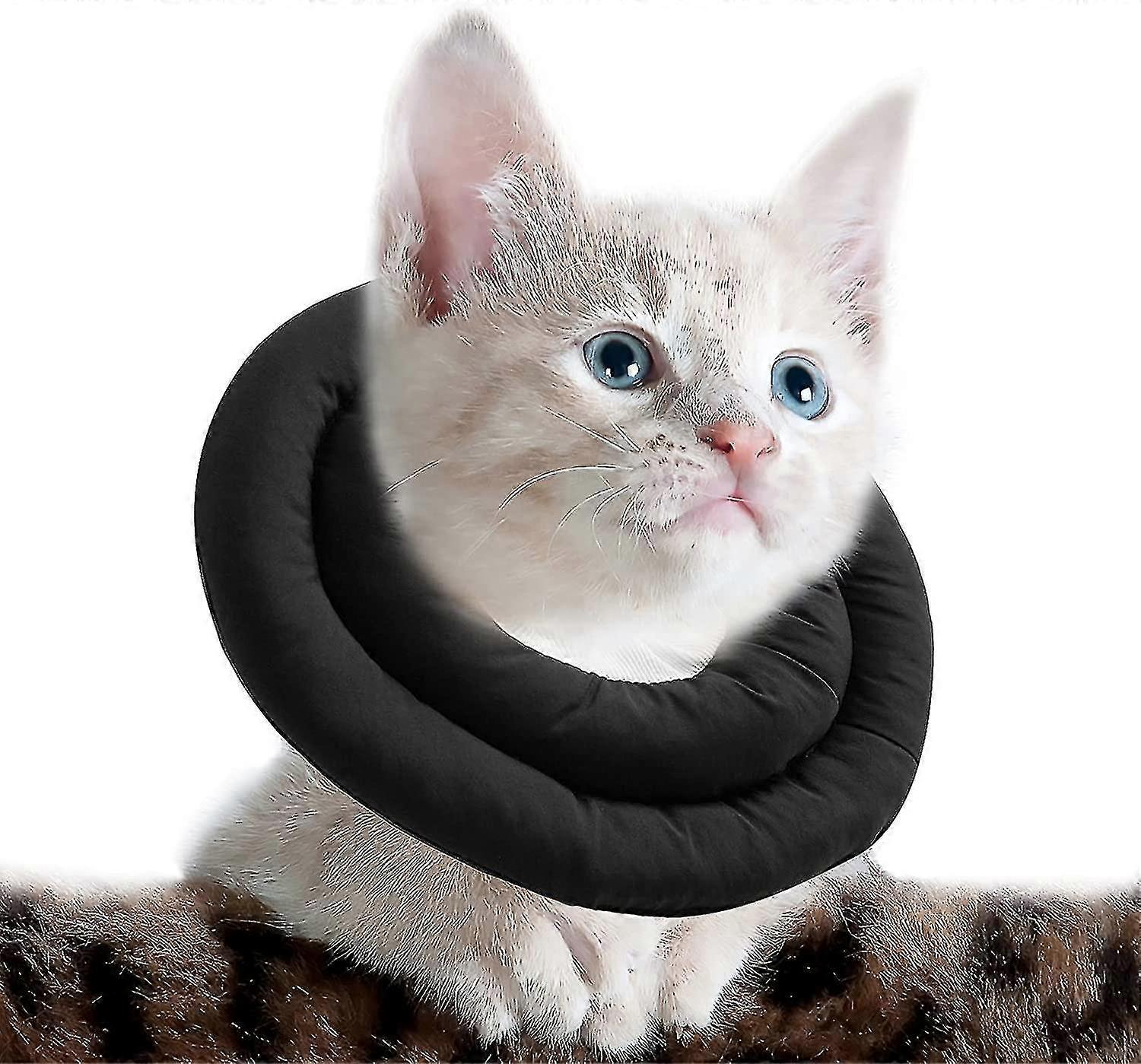 Adjustable Cat Cone Collar Padded With Soft Polyester For After Surgery To Anti Lick