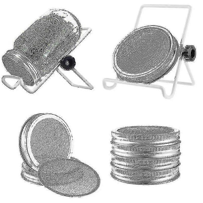 Sprouting Jar Lids - 6 Pack For Regular Mouth Jars