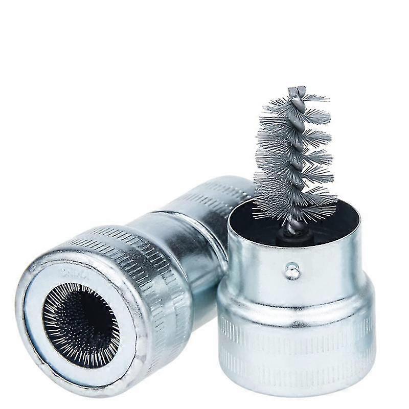 Battery Terminal Cleaner Car Battery Post Terminal Cleaner Kit Universal Battery Terminal Post Brush(2pcs, Silver)