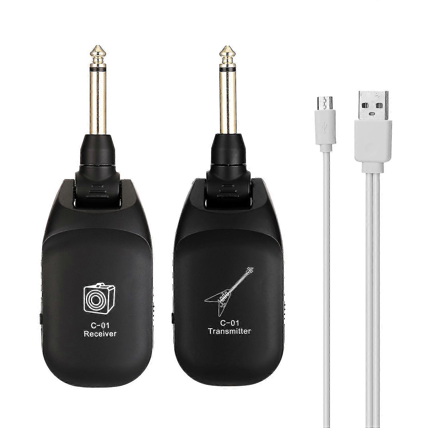 Wireless Guitar System Electric Guitars Transmitter And Receiver Set Built-in Rechargeable Battery Uhf Guitar Wireless System
