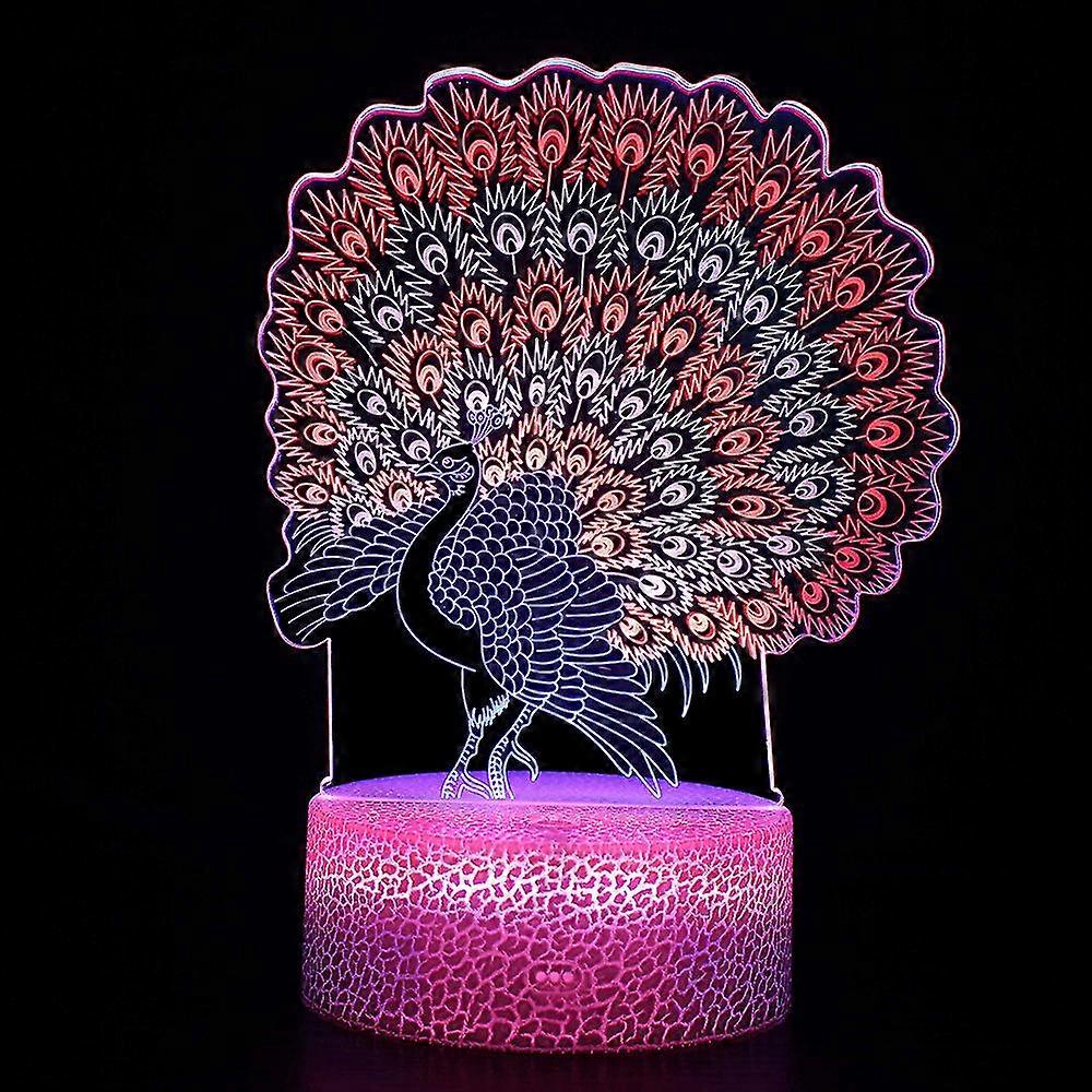 3d Visual Night Light Colorful Dynamic Touch Creative Gift Light With Remote Control #21
