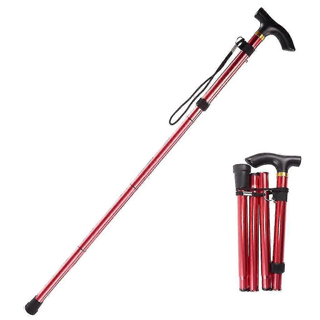 Collapsible Telescopic Folding Cane Elder Cane 5 Modes Walking Sticks