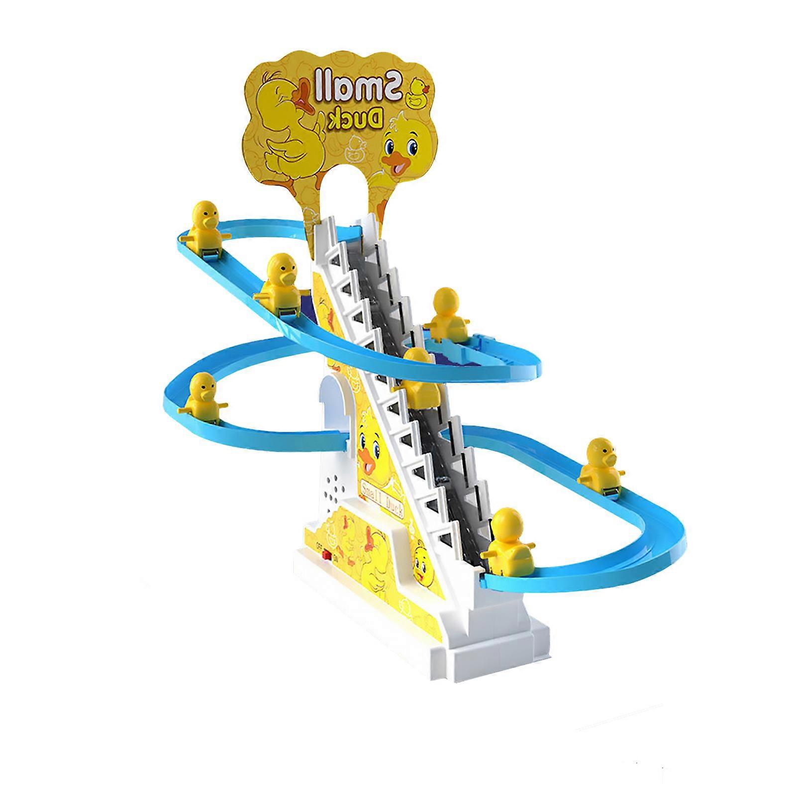 2023 Roller Coaster Toy Electric Duck Climbing Stairs &; Slide Set Δώρο για παιδιά