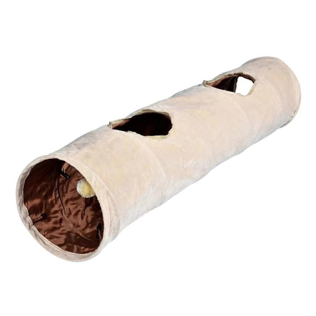 Collapsible Tunnels Tube for Play Tunnel with Plush Ball Hideaway for Kitten