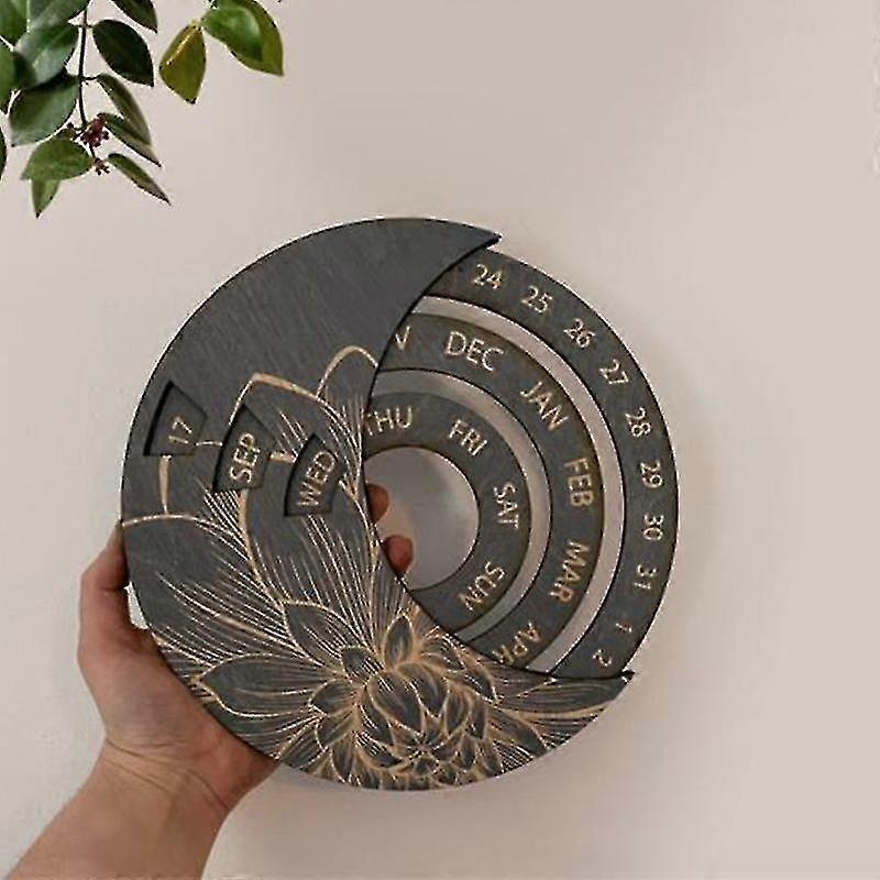 Multifunksjonell trekalender rund evighetskalender studiekalender skrivebordskalender