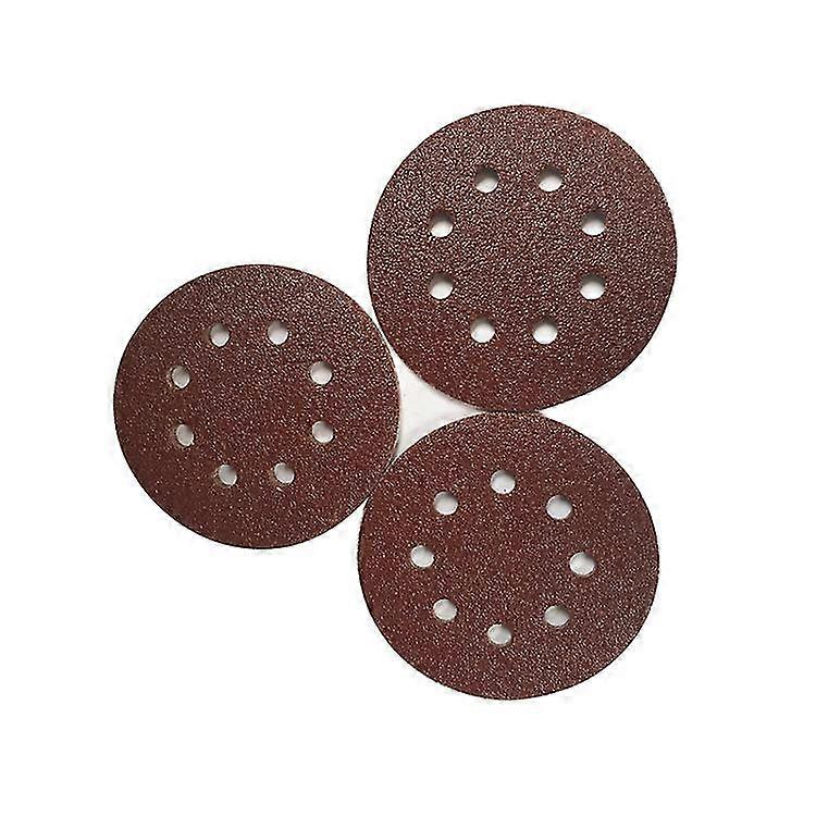 50pcs 5" 8-hole Hook And Loop Sanding Discs 180/240 Assorted Grits Sandpaper