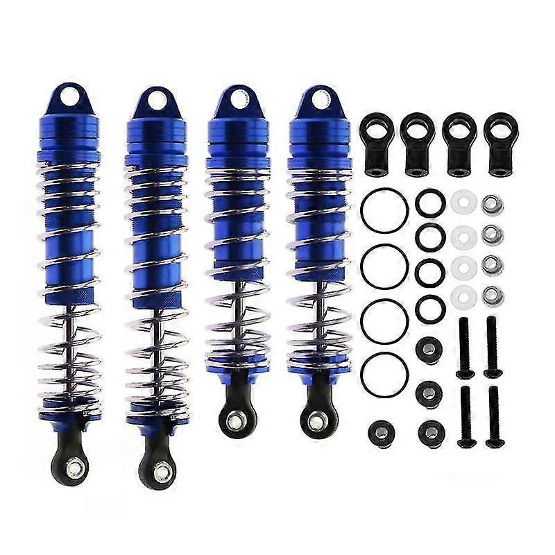 4pcs Metal Front And Rear Shock Absorber For Traxxas Slash 4x4,Blue