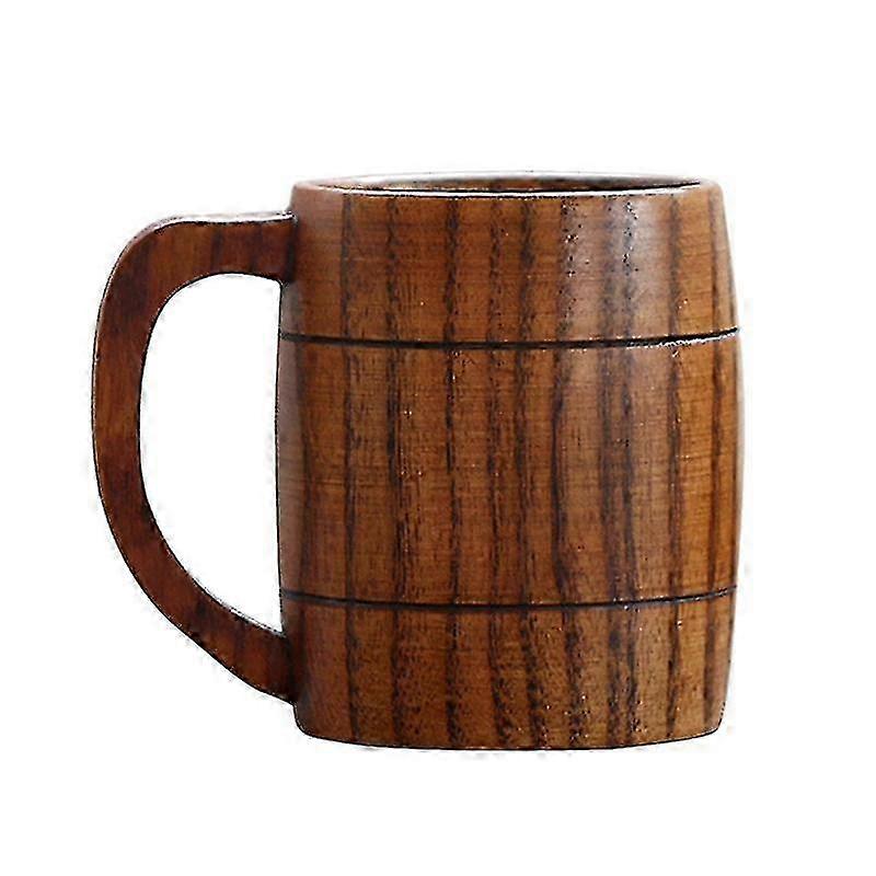 Handcrafted Wooden Beer Cup Solid Practical Milk Coffee Tea Mug Water Cup Drinking Mug With Handle