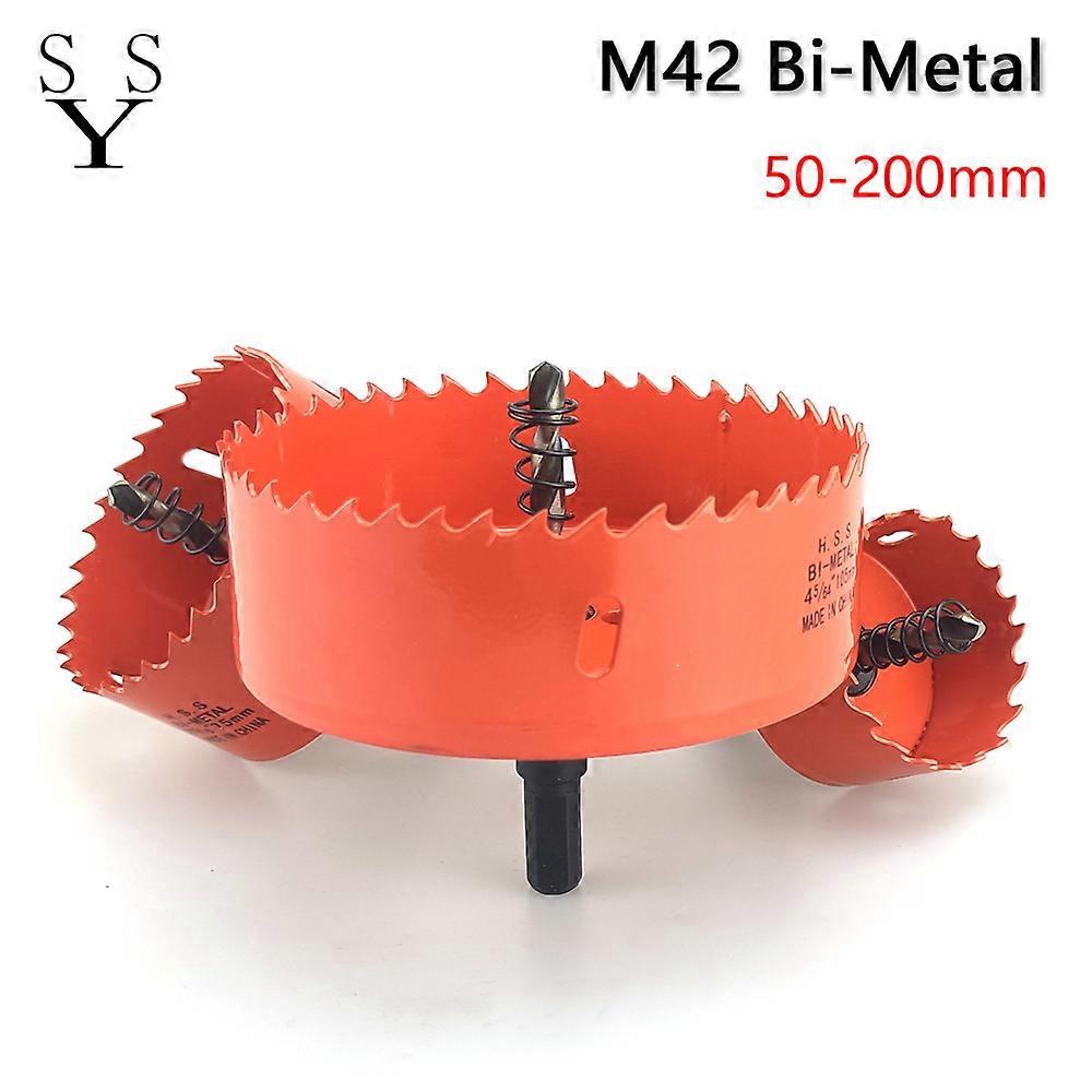 1Pcs 50-200mm M42 διμεταλλική κορώνα τρυπανιών πριονιών τρυπανιών HSS τρυπανιών για τα εργαλεία κοπής ανοξείδωτου ξύλου αργιλίου σιδήρου μετάλλων