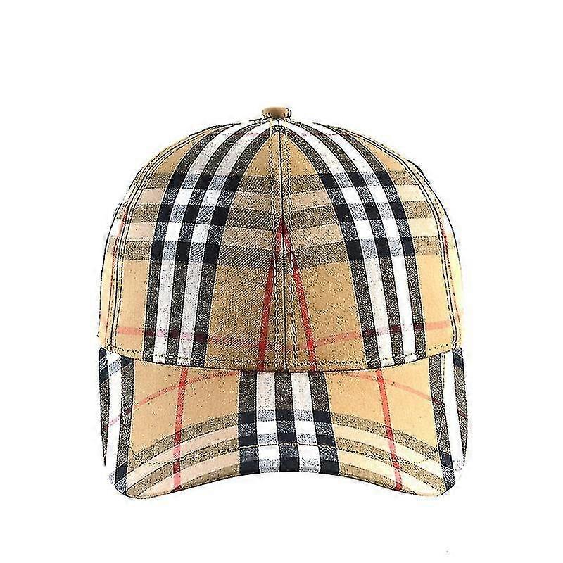 Plaid British Wind Hat Casual Out Of The Street Retro Plaid Baseball Cap Casual Cap Literary Street Duck Tongue Cap