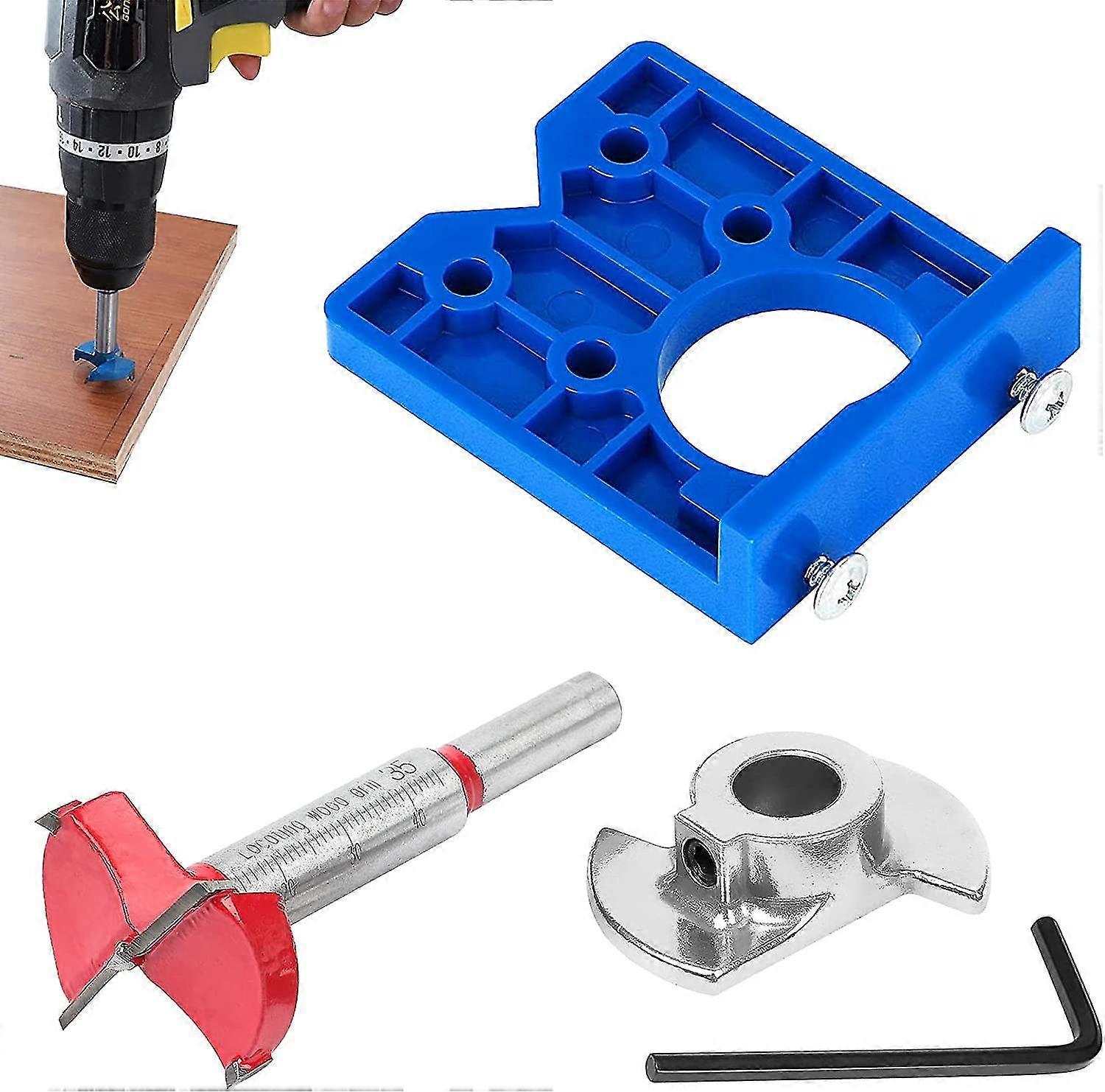 unique Hidden Hinge Jig - Wood Drill Bit For Hinge Installation - Hinge Locator Tool