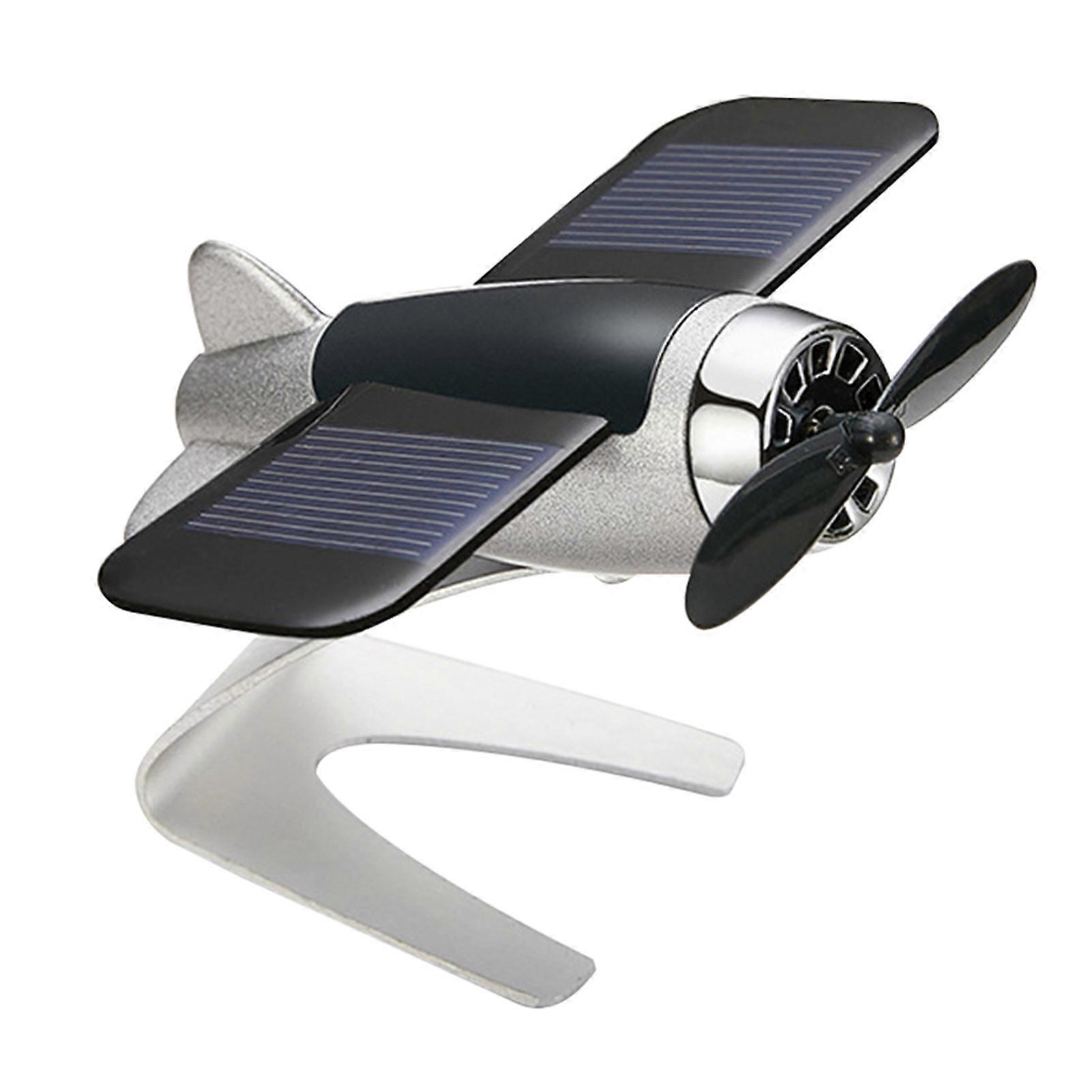 Car Air Freshener Mini Dashboard Decoration Solar Powered Airplane Model Aromatherapy Diffuser for Automobile