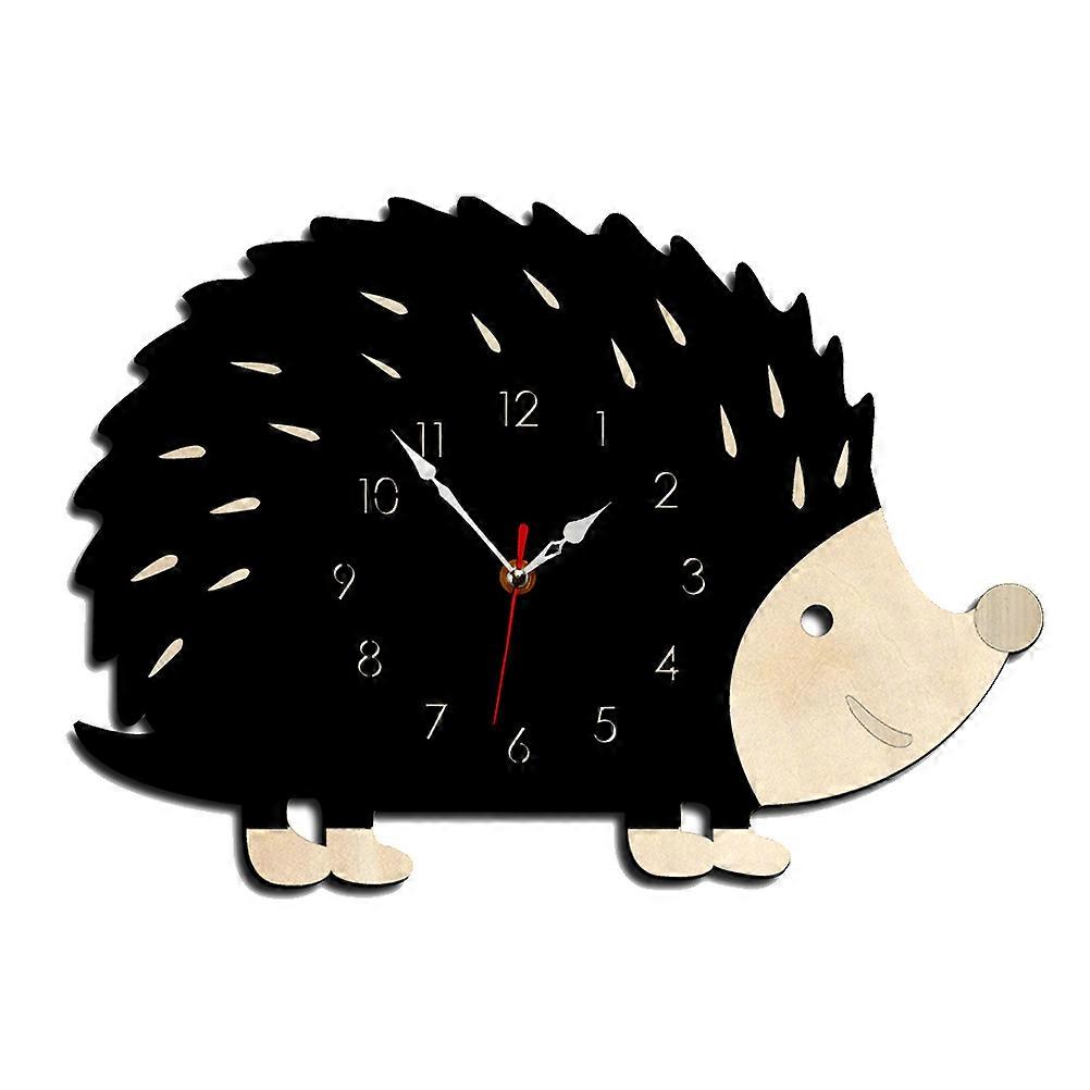 Trendy Home Decor Silent Clock Hanging Wall Clock Cartoon Hedgehog Shape Clock Wall Clock