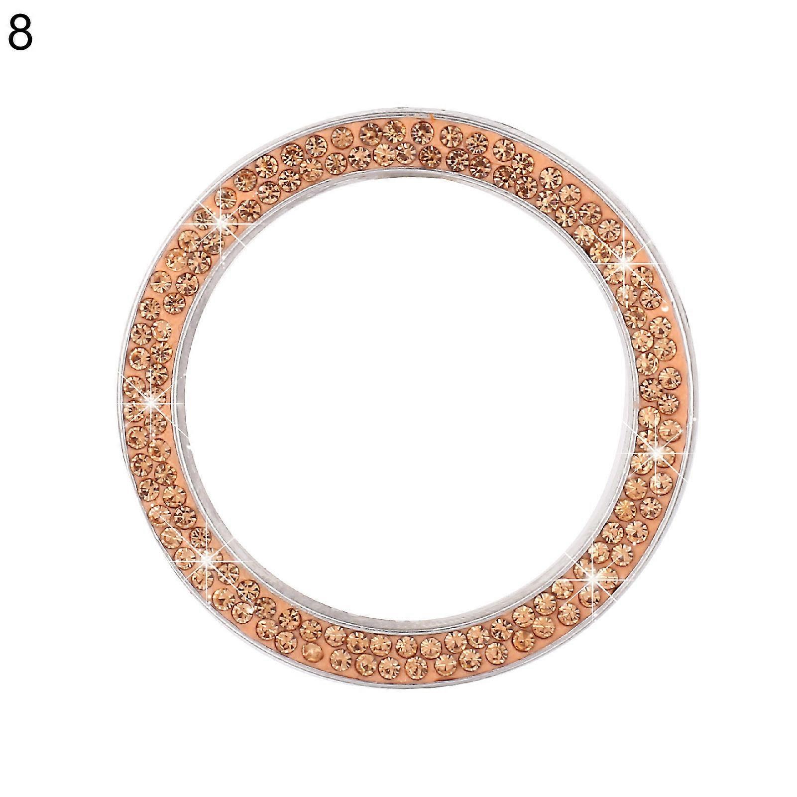 Ring Trim Exquisite Craftsmanship Strong Sticky Rhinestone Car Ignition Push Button Ring Cover for Automobile