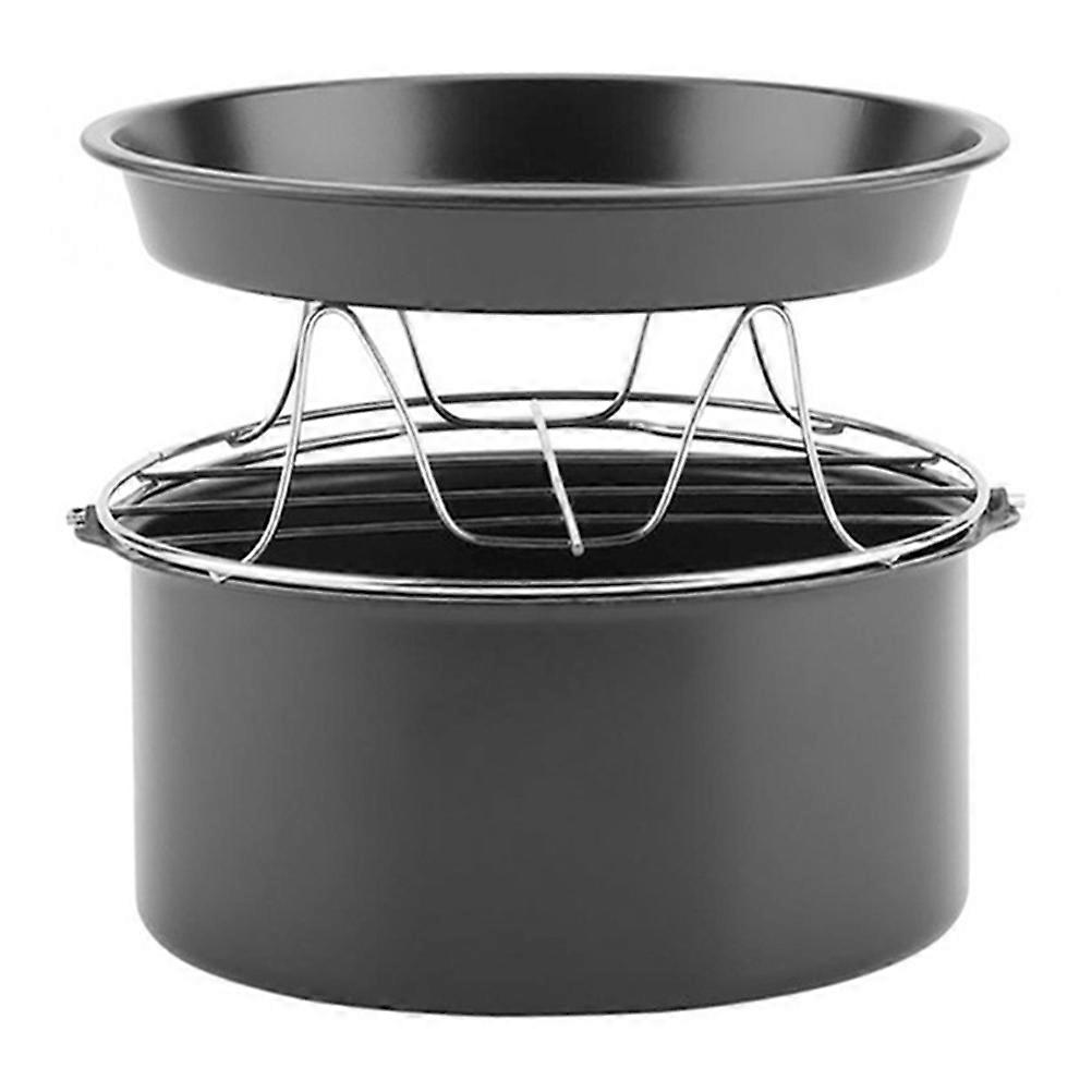 1 Ensemble Friteuse À Air Accessoires 9 Pouces Gâteau Pizza Poêle Steam Rack Set Fournitures De Cuisson
