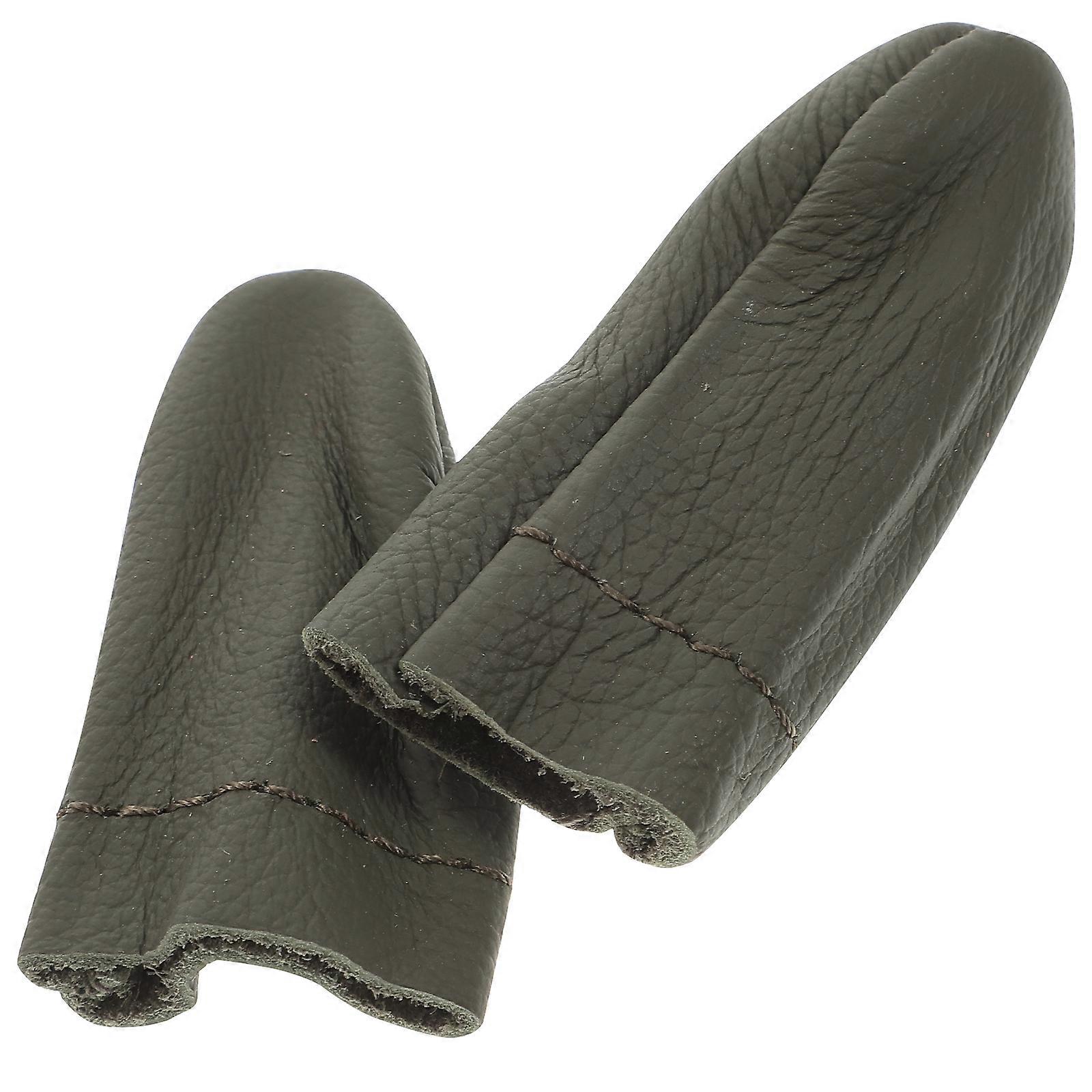 2 Pcs Thumb Protector Thimble Thimble Metal Thimble Quilting Thimbles Leather Thimble Knitting Thimble