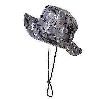 2024Outdoor Bucket Hat Comfortable Breathable Adjustment Straps Double Sided Workmanship Sun Hat for Mountaineering Blue M56?58cm