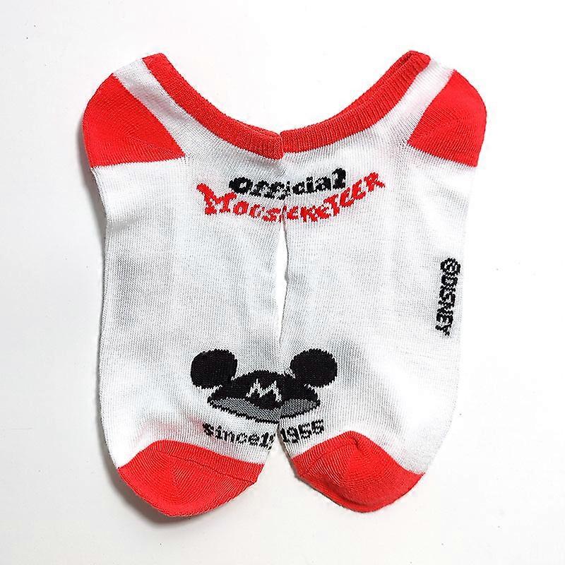 女性コットンステッチミニーミッキーマウスサマーガールズレディースソックス