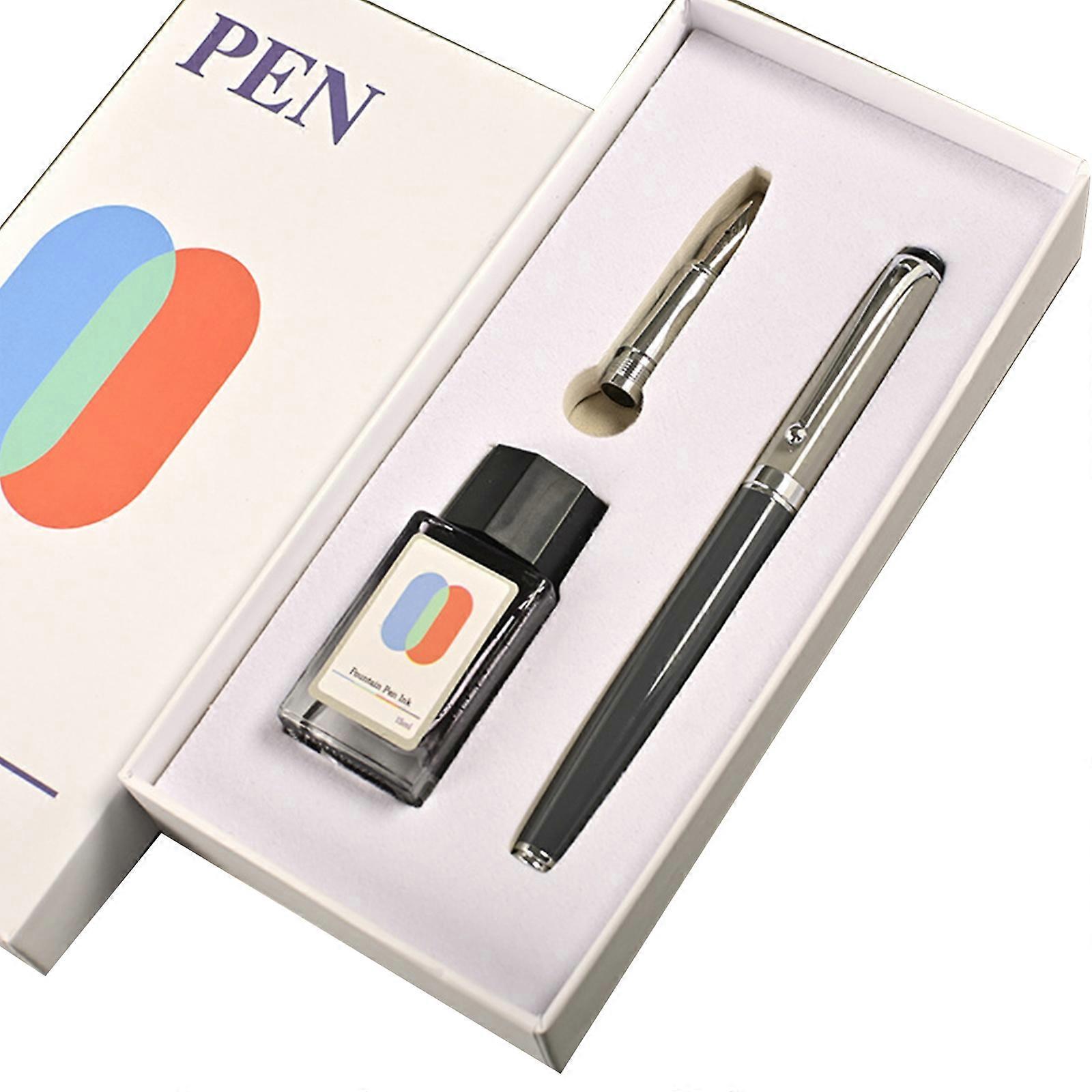 Office Writing Pen Set Replaceable Siging Pen Metal Fountain Pen Ink Included